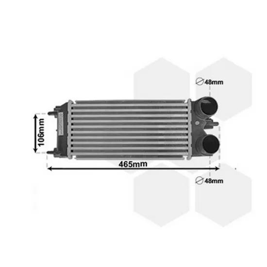 Intercooler FORD B-MAX 2012-> Radiator intercooler 1.4 - 1.6TDCi (300x150x80) Perioada 2012 2013 2014 2015 2016 2017 2018