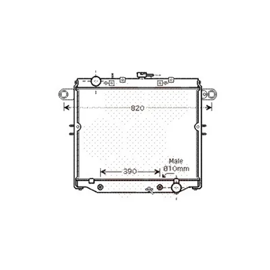 Radiator apa TOYOTA LAND CRUISER J1 1998->2008 pentru 4.7, perioada 1998 1999 2000 2001 2002 2003 2004 2005 2006 2007