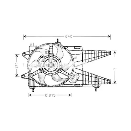 Ventilator motor FIAT PUNTO 188 1999->2012 pentru 1.9 DS 60 , perioada 1999 2000 2001 2002 2003 2004 2005 2006 2007 2008 2009 2010 2011 2012