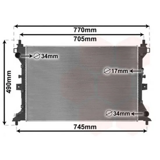 Radiator Motor SUZUKI S-CROSS 2013->2022 Radiator apa 1.6 DDiS diesel MANUAL (623x415x27) (KOYO) Perioada 2013 2014 2015 2016 2017 2018 2019 2020 2021 2022