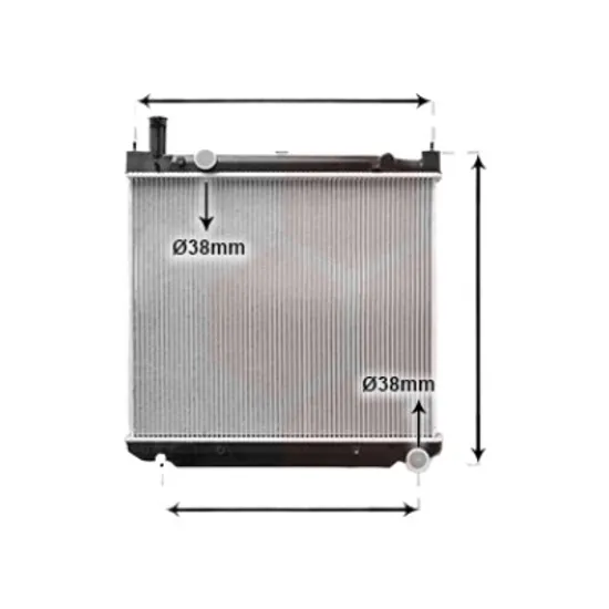 Radiator apa TOYOTA HIACE 5 2004->2019 pentru 2.5 D-4D, perioada 2006 2007 2008 2009 2010 2011