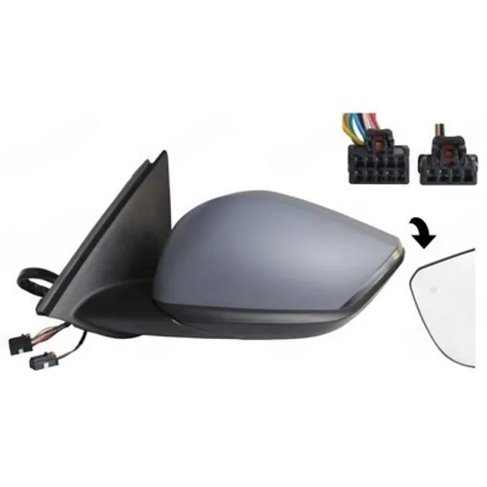 Oglinda CITROEN C4 3 2020-> Oglinda exterioara electrica cu incalzire cu rabatare electrica pentru vopsit (cu semnal si lampa podea si senzor banda) (10H10P+4H2P) STANGA Perioada 2022 2023 2024 2025