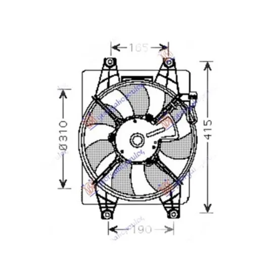 Ventilator Motor HYUNDAI ACCENT 2 LC 1999->2005 Electroventilator radiator aer conditionat complet benzina/diesel (cutie vitaza mecanica si automata), Perioada 2000 2001 2002 2003 2004 2005