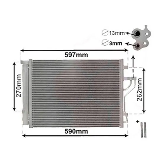 Radiator aer conditionat JEEP GRAND CHEROKEE 4 2010->2020 pentru 3.0 CRD Limited V6 4x4, 3.0 CRD V6 4x4, perioada 2011 2012 2013 2014 2015 2016