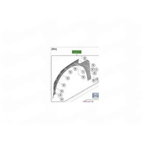 Bandou aripa fata KIA EV3 2024-> Bandou overfender Aripa fata plastic (O) DREAPTA Perioada 2024 2025