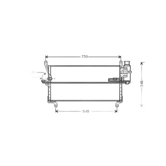 Radiator Aer Conditionat LANCIA Y 1995->2003 Radiator aer conditionat 1.1i - 1.2i8V - 1.4i 16V (71.5x25 Perioada 1995 1996 1997 1998 1999 2000 2001 2002 2003