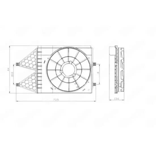 Carcasa Ventilator SKODA FABIA 3 2014->2020 Carcasa ventilator (1.0/1.0-1.2TSI/1.2 12V/ 1.2-1.4-1.6/ 2.0/1.2-1.4-1.6-1.9 TDI) Perioada 2018 2019 2020 2021