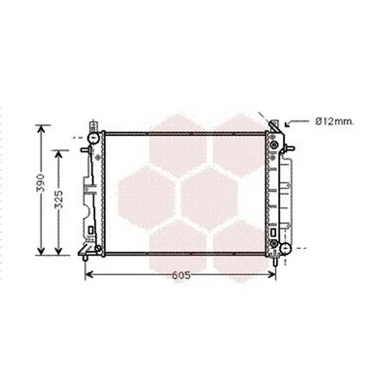 Radiator Motor SAAB 9-3 1998->2002 Radiator apa pentru 2 0i 16V - 2 2TID 50x35x4,2 CV automata Perioada 1998 1999 2000 2001 2002