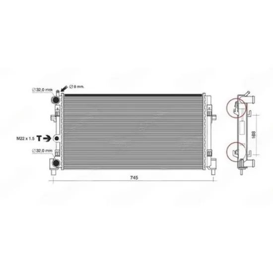 Radiator Motor SKODA FABIA 4 2021-> Radiator apa motor 1.0 benzina manuala (640x340) Perioada 2021 2022 2023 2024 2025
