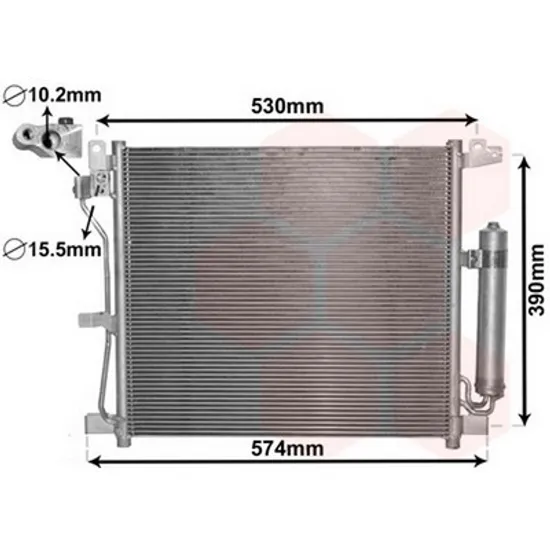 Radiator Aer Conditionat NISSAN JUKE F15 2010->2018 Radiator aer conditionat 1,5DCi 45x39,4 Perioada 2010 2011 2012 2013 2014 2015