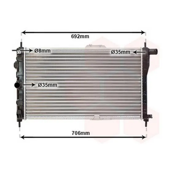 Radiator Motor DAEWOO CIELO 1995->2008 Radiator apa pentru 1,5CC 16V (63,5x38) Perioada 1995 1996 1997 1998 1999 2000 2001 2002 2003 2004 2005 2006 2007 2008