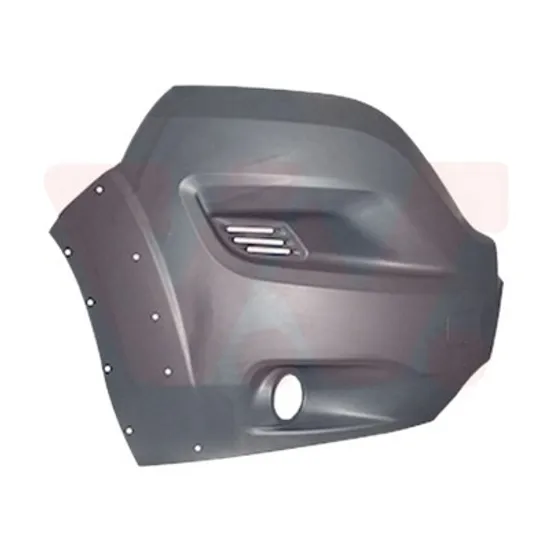 Colt flaps bara fata dreapta PEUGEOT BOXER 2006-> perioada 2011 2012 2013 2014 2015 2016 de la an de fabricatie 05/2014, gri, pentru vehicule cu sistem de spalare far, cu proiector, cu gauri pentru bandou, cu locas proiector, fara gauri pentru diuze spalator