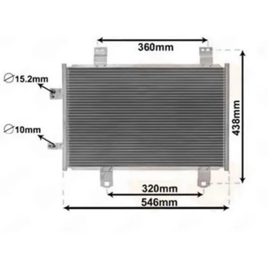 Radiator Aer Conditionat MAZDA 2 2014-> Radiator condensator aer conditionat 1.5 D diesel (550x350x12) (KOYO) Perioada 2014 2015 2016 2017 2018 2019 2020