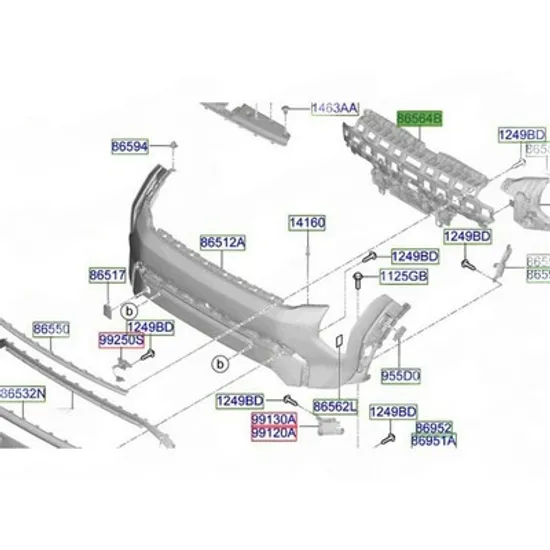 Armatura Bara fata KIA EV3 2024-> Armatura Bara fata superioara (O) Perioada 2024 2025