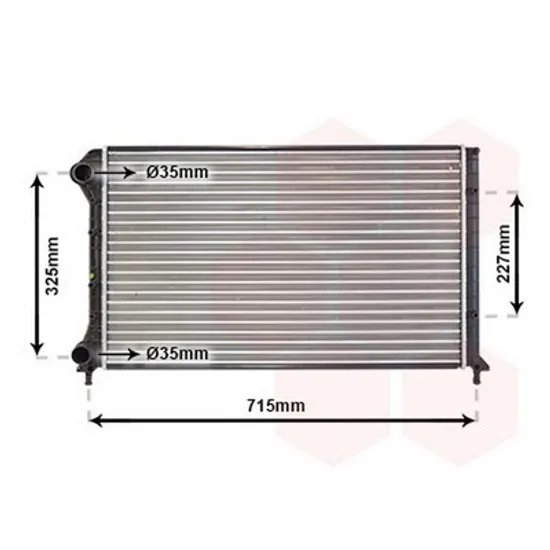 Radiator Motor FIAT DOBLO 223 2000->2010 Radiator apa pentru 1.4 8V - 1.6 16V - 1.9D cu aer conditionat (65x40) Perioada 2001 2002 2003 2004 2005 2006 2007 2008 2009