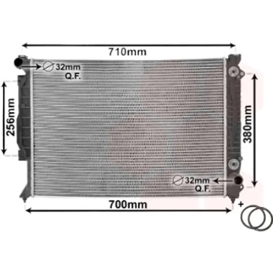 Radiator apa AUDI A6 C5 1997->2005 pentru 2.5 TDI quattro, perioada 1997 1998 1999 2000 2001 2002 2003 2004 2005