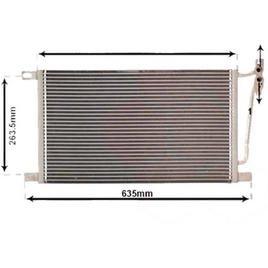 Radiator aer conditionat KIA PRO CEED 2013->2018 1.4 MPI 74KW 101CP , pentru motor G4LC perioada 2015 2016,2017 2018