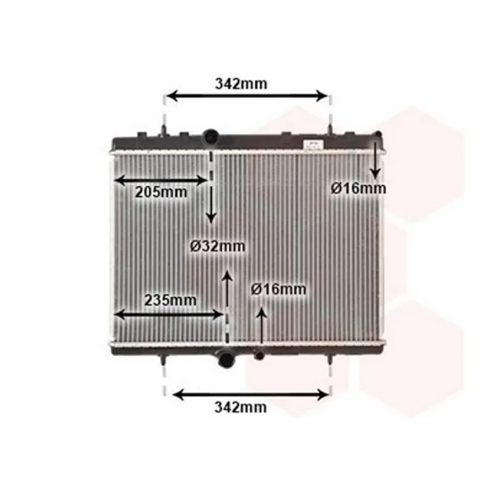 Radiator Motor PEUGEOT 307 2000->2011 Radiator apa pentru 2,0 HDi 38x56x19 cu/fara aer conditionat Perioada 2000 2001 2002 2003 2004 2005 2006 2007 2008