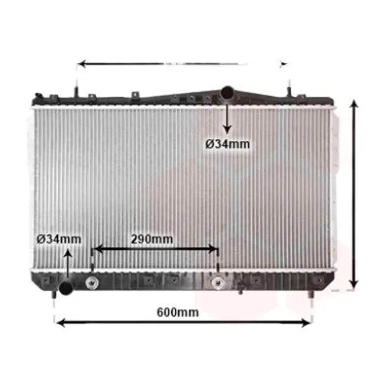 Radiator apa DAEWOO TACUMA 2000->2004 1.8 67KW 91CP , pentru motor F18D2 perioada 2000 2001,2002,2003,2004 2005