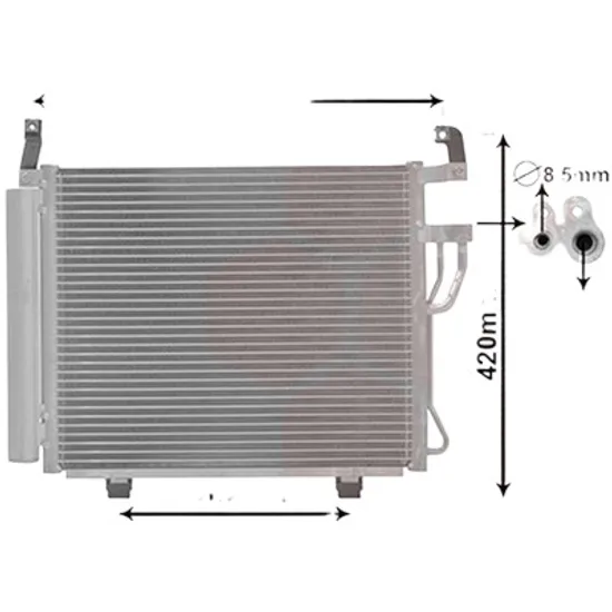 Radiator aer conditionat CITROEN C4 2 B7 2009-> pentru 1.4 VTi 95, perioada 2009 2010 2011 2012 2013 2014