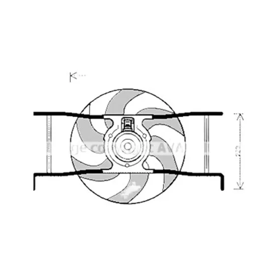 Ventilator motor PEUGEOT PARTNER 1996->2015 1.1 44KW 60CP , pentru motor perioada 1996 1997 1998 1999 2000 2001 2002