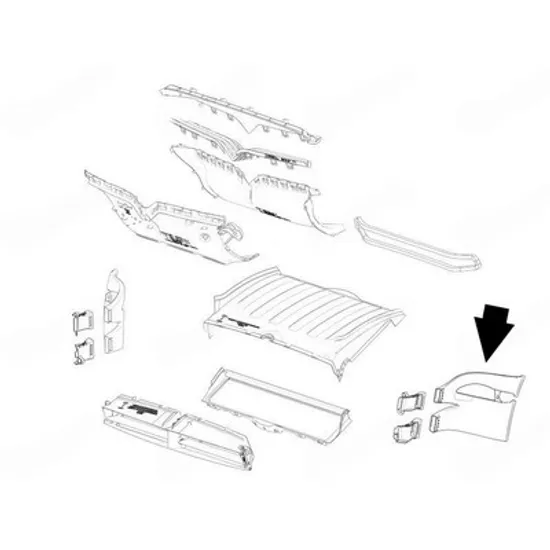 Admisie Aer TESLA MODEL X 2015-> Admisie aer fata interioara plastic (pentru discuri frana) -2021 STANGA Perioada 2016 2017 2018 2019 2020 2021