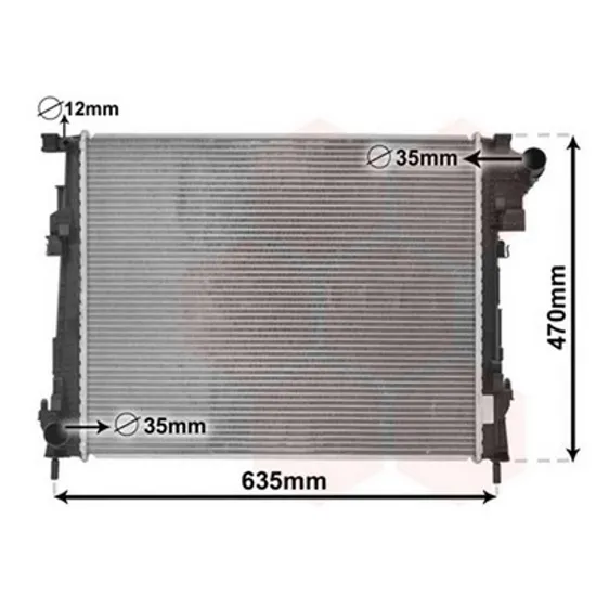 Radiator Motor RENAULT TRAFIC 2 2001-> Radiator apa pentru 2 0CDTi fara aer conditionat 56x44 9 fara START - STOP Perioada 2006 2007 2008 2009 2010 2011 2012 2013 2014