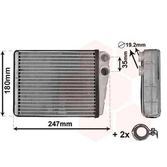 Radiator Incalzire MERCEDES R-CLASS W251 2005->2017 Calorifer (BR) (200x165x32) Perioada 2006 2007 2008 2009 2010 2011 2012 2013 2014 2015 2016 2017