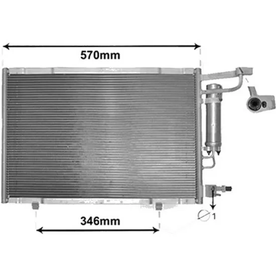 Radiator aer conditionat VW CARAVELLE 6 2015-> 2.0 TDI 4motion 132KW 180CP , pentru motor CFCA perioada 2015 2016,2017,2018 2019