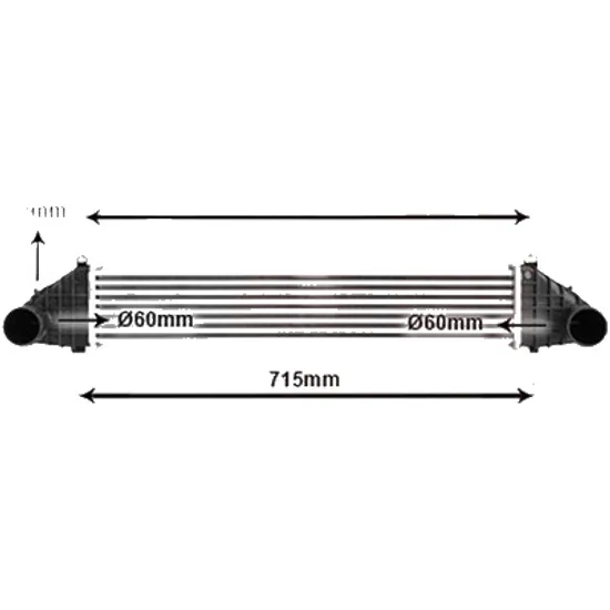 Intercooler VOLVO C30 2006->2012, C70 2 2006->2013, S40 2 2004->2012, V50 2003->2012 pentru D4, perioada 2010 2011 2012 2013