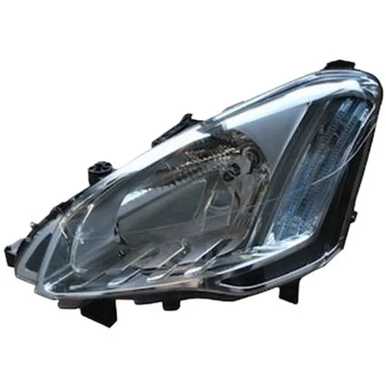 Far stanga PEUGEOT PARTNER 2008->2018 perioada 2010 2011 2012 2013 2014 2015 de la an de fabricatie 04/2015, pentru vehicule cu sistem de spalare far, pana la an de fabricatie 2017, cu motor reglaj, semnal transparent, cu reglaj electric, cu bec H4