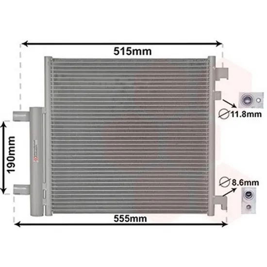 Radiator Aer Conditionat CHEVROLET SPARK M400 2015-> Radiator aer conditionat 1,0 - 1,2i 16V (40,5x40x16) Perioada 2010 2011 2012 2013 2014 2015 2016 2017