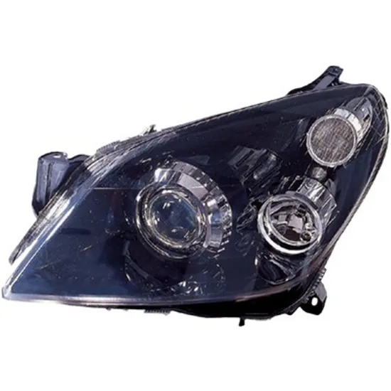 Far stanga OPEL ASTRA H 2004->2014 perioada 2009 2010 , fara motor reglaj, fara unitate de control Xenon, fumuriu, semnal transparent, cu bec D2S/H7