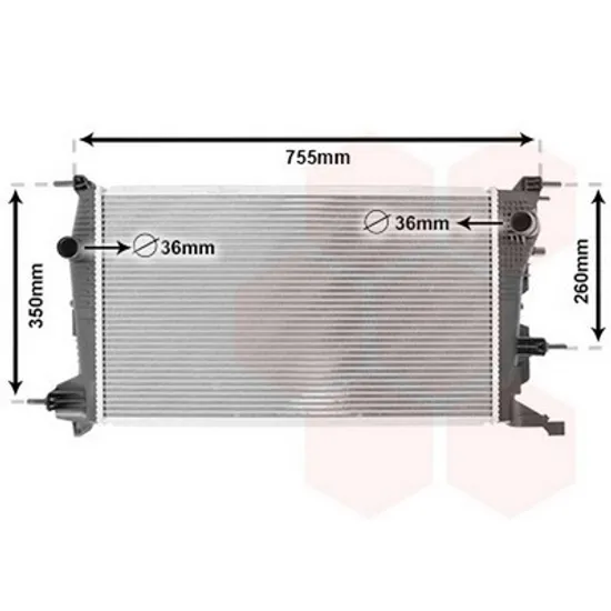 Radiator Motor RENAULT MEGANE 3 2008->2015 Radiator apa pentru 1,2 - 1,4 benzina - 1,5DCi cu/fara aer conditionat 62,5x38x Perioada 2009 2010 2011 2012 2013 2014