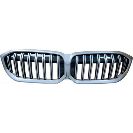 Grila radiator BMW 3 G20 2018-> Grila cromat/cromat/negru (M-TECH) (fara locas pentru camera) Perioada 2022 2023 2024 2025