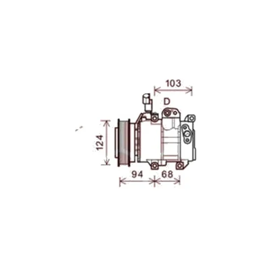 Compresor aer conditionat HYUNDAI i20 2008->2015 1.4 74KW 101CP , pentru motor G4FA perioada 2008 2009 2010 2011 2012 2013 2014 2015