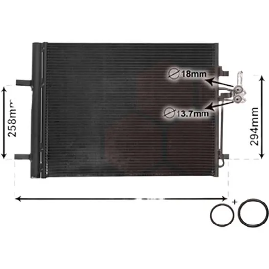 Radiator aer conditionat AUDI A3 Cabriolet 8V7; 8VE 2013-> 2.0 TFSI quattro 162KW 220CP , pentru motor CNTC perioada 2014 2015,2016,2017,2018,2019 2020