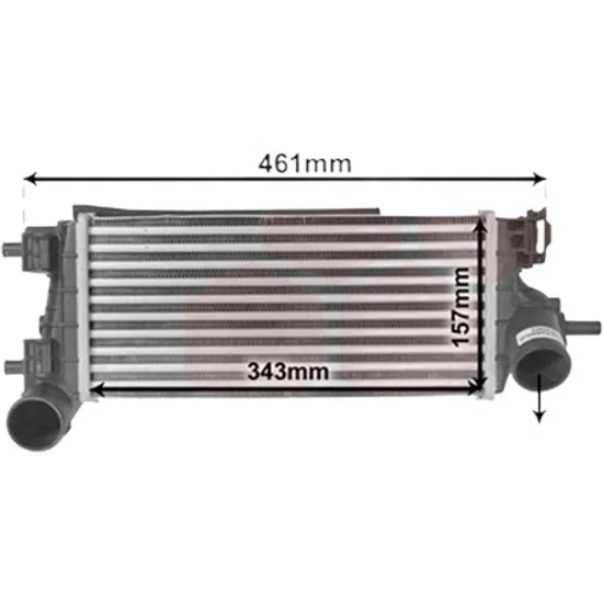 Intercooler FORD C-MAX 2 2010->2019 1.0 EcoBoost 74KW 100CP , pentru motor B3DA perioada 2012 2013,2014,2015,2016,2017,2018 2019
