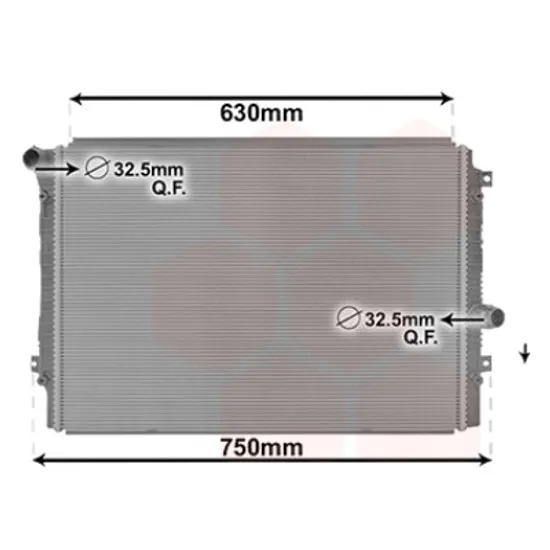 Radiator apa VW CADDY ALLTRACK 2015-> 2.0 TDI 55KW 75CP , pentru motor perioada 2015 2016,2017,2018,2019 2020