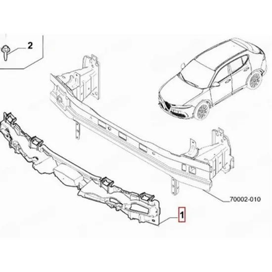 Absorbant Soc Bara ALFA ROMEO TONALE 2022-> Absorbant soc bara fata (O) Perioada 2022 2023 2024 2025