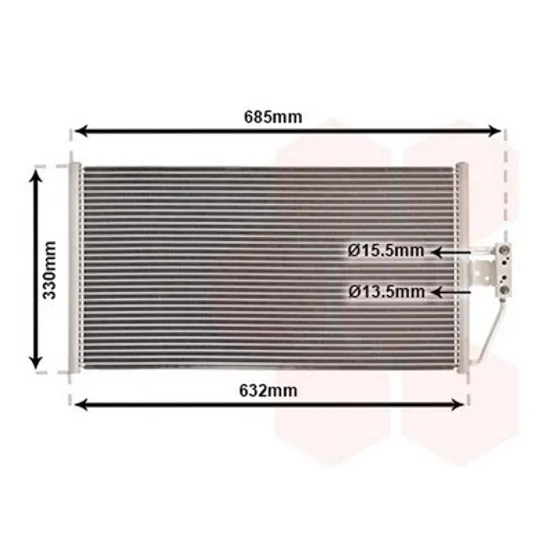 Radiator Aer Conditionat BMW 5 E39 1995->2003 Radiator aer conditionat 2.0 - 2.5 - 3.0 diesel (59x32.5x) Perioada 1995 1996 1997 1998 1999 2000 2001 2002 2003