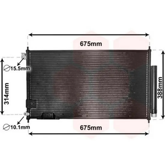 Radiator Aer Conditionat HONDA ACCORD 7 EURO 2003->2012 Radiator aer conditionat 2,2 CTDi (65,5x35,5x1,6) Perioada 2003 2004 2005 2006 2007 2008