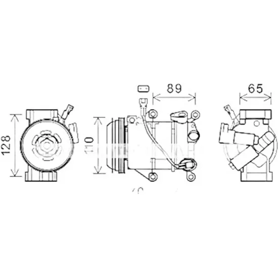 Compresor aer conditionat TOYOTA AURIS / COROLLA E18 2012->2018 1.3 73KW 99CP , pentru motor 1NR-FE perioada 2012 2013 2014 2015 2016 2017 2018