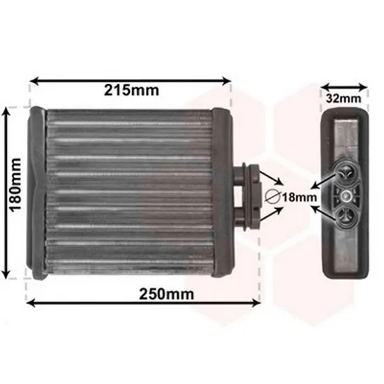 Radiator Incalzire VW POLO 6R1 2009->2020 Calorifer B +/-AC 176x180 Perioada 2009 2010 2011 2012 2013