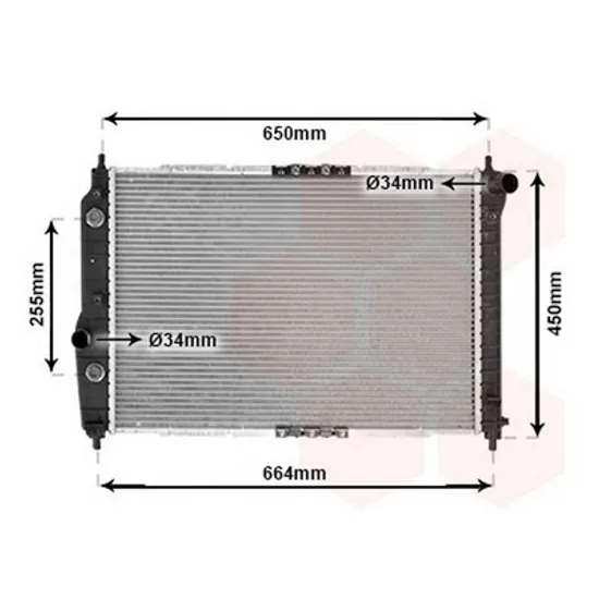 Radiator Motor CHEVROLET AVEO SEDAN T250 2005-> Radiator apa pentru 1,4 - 1,5 16V (60x41.5) CV automata Perioada 2005 2006 2007 2008 2009 2010 2011 2012