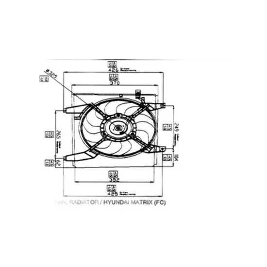 Ventilator Motor HYUNDAI MATRIX 2001-> Electroventilator radiator complet benzina Perioada 2001 2002 2003 2004 2005 2006 2007 2008 2009 2010