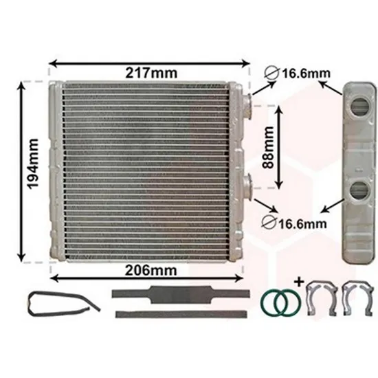 Radiator Incalzire RENAULT LAGUNA 3 2007->2015 Calorifer (BR) (175x185x26) Perioada 2007 2008 2009 2010 2011 2012 2013 2014 2015