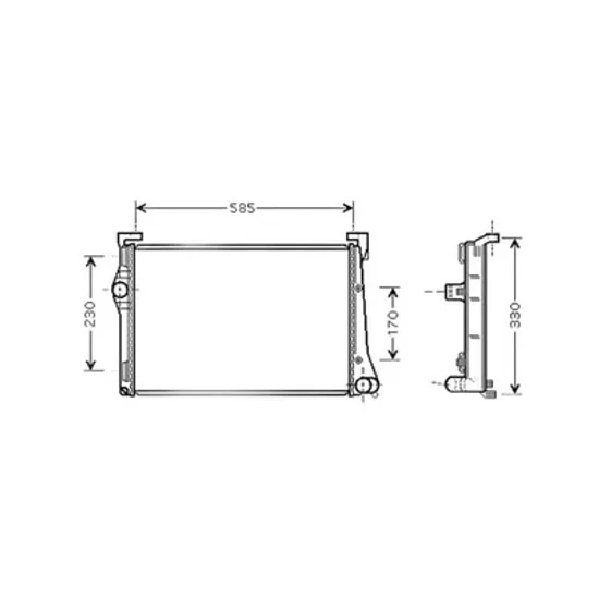 Radiator Motor FIAT IDEA 2003-> Radiator apa pentru 1.3 JTD cu aer conditionat (58x30,9x39) Perioada 2003 2004 2005 2006 2007 2008 2009 2010