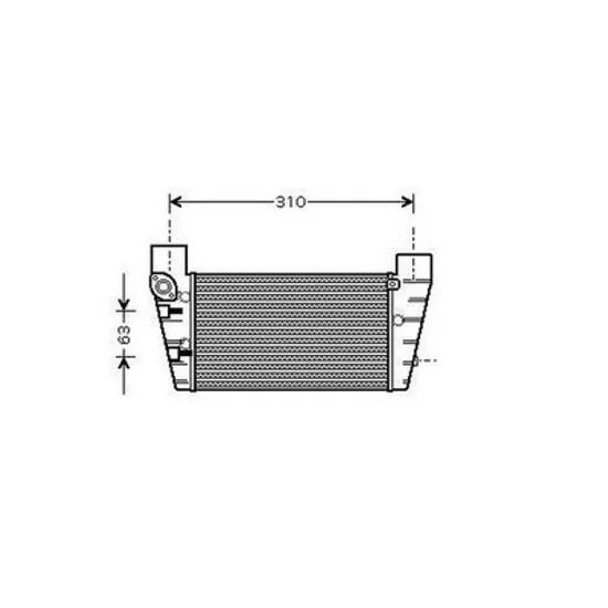 Intercooler AUDI A4 8E2, B6 2000->2005 Radiator intercooler 1,8i 20V turbo 2002->2004 (214x195x65) Perioada 2003 2004