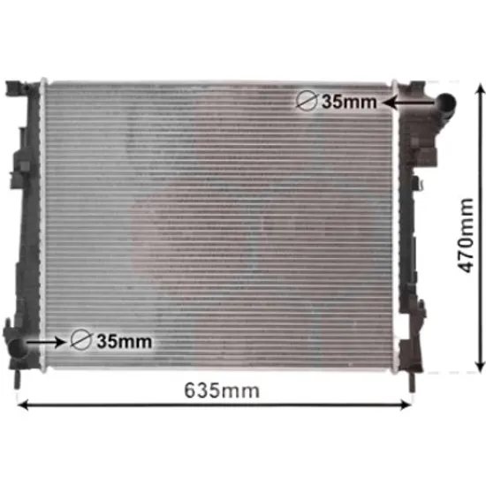 Radiator apa RENAULT TRAFIC 2 2001-> pentru 2.0 dCi 90, perioada 2006 2007 2008 2009 2010 2011